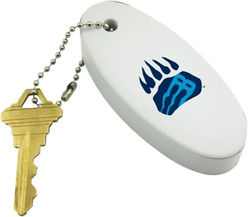 Vista 2 de GRAPHICS & MORE Bob Jones University Secondary Logo Floating Keychain Oval Foam Fishing Boat Buoy Key Float