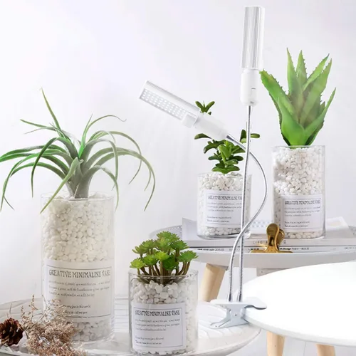 Vista 3 de A Plus Luces LED inteligentes de cultivo para plantas de interior – Simulación de brillo de luz solar en tiempo real, luz de crecimiento de espectro