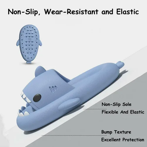Vista 3 de Sandalias de tiburón, sandalias Cloud Shark para hombres y mujeres, suela gruesa, antideslizantes, suaves, puntera abierta, sandalias