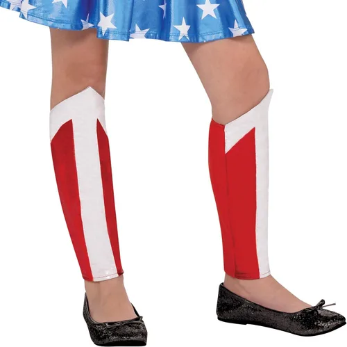 Vista 5 de Costumes USA Wonder Woman Costume for Girls Includes a Dress a Headband Leg Warmers a Cape and More