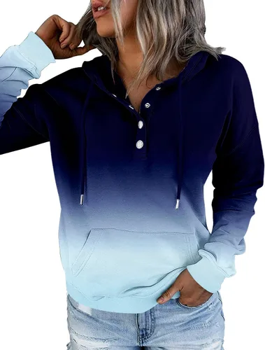 Vista 3 de ROSELINLIN Sudaderas con capucha para mujer con bolsillos tipo canguro