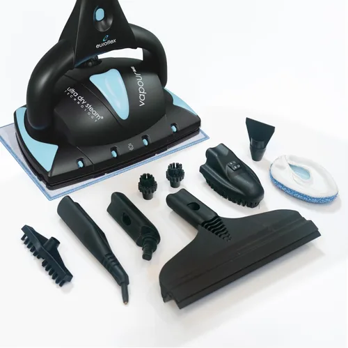 Vista 6 de Euroflex Vapour Pro Mopa a Vapor y Limpiador de Vapor Todo en Uno, Set de 20 Piezas - Grado Comercial 295°F y 50 PSI - Calificado #1 por Good