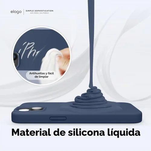 Vista 4 de elago Funda de silicona líquida prémium para iPhone 14 Plus Índigo (Jean Indigo)