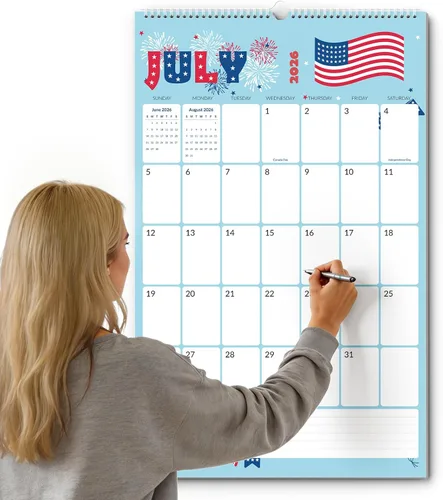 Vista 14 de SUNEE Calendario de pared grande 2026-2027, 22.75 x 15.5 pulgadas, calendario de 18 meses (finaliza marzo de 2028), vertical extragrande, playas