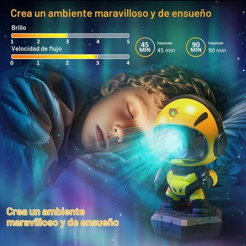 Vista 4 de Proyector de estrellas con luz de galaxia, proyector de luz nocturna de abeja y galaxia, proyector de luz de techo de estrella con control remoto