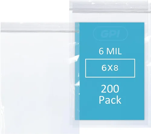 Vista 23 de GPI - 6 mil, extra resistente, bolsas de plástico transparentes con cremallera resellable de 2 x 5 pulgadas, resistentes a perforaciones, bolsas