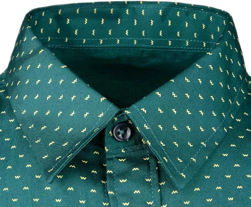 Vista 3 de WULFUL Camisa de vestir casual de manga larga para hombre camisa de algodón con botones ajuste regular