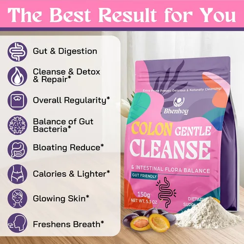 Vista 3 de Limpieza suave y desintoxicación del colon, desintoxicación de limpieza intestinal para mujeres y hombres, para la digestión, salud intestinal*