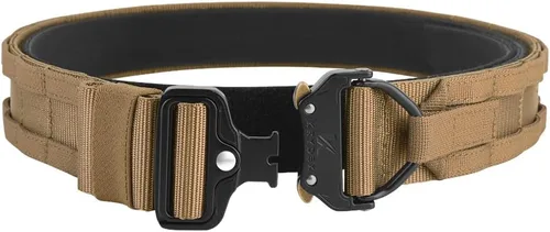 Vista 3 de KRYDEX Cinturón de liberación rápida Molle de combate táctico interior y exterior de 1.75 pulgadas con anillo en D