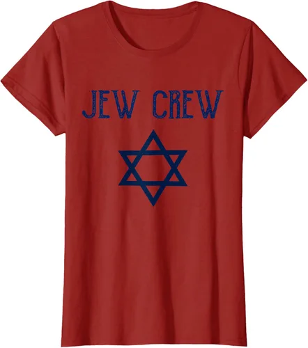 Vista 79 de Camiseta Jew Crew Jewish Star, gris, S