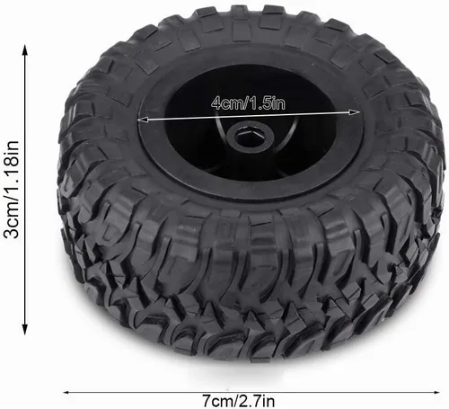 Vista 2 de 4pcs RC Crawler neumáticos, rueda plástica de goma para 1/16 RC coche 1.0 C24 actualizaciones