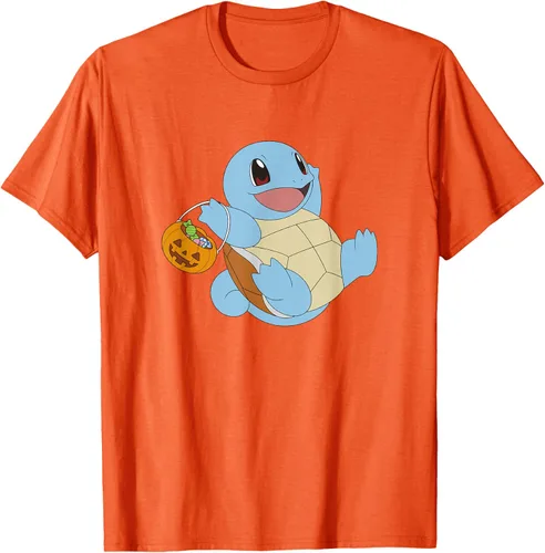 Vista 20 de Pokémon Halloween Squirtle With His Trick or Treat Basket Camiseta, Negro