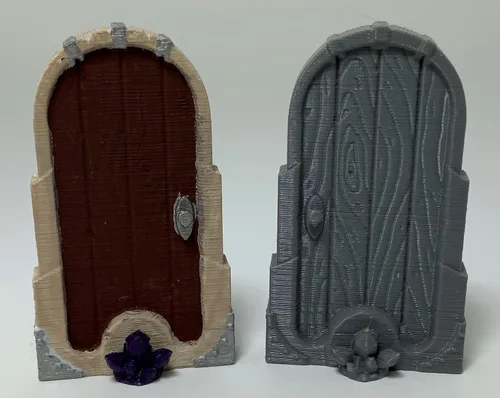 Vista 6 de Puertas - RPG - Calabozos y Dragones - DND - Pathfinder - Señor del Anillo - Figura miniatura (gris/sin pintar) (tamaño humanoide)