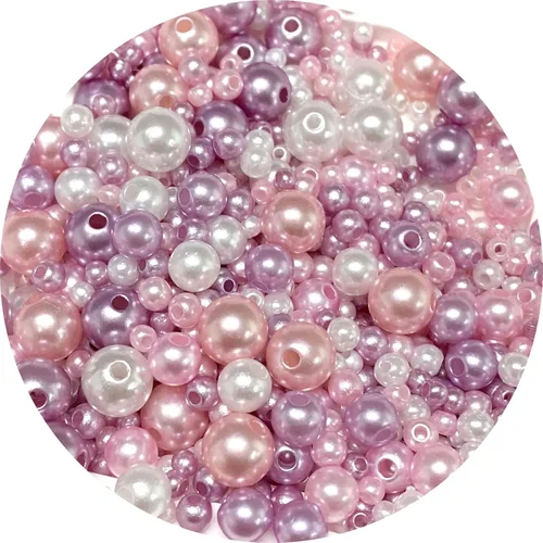 Vista 16 de Cuentas de perlas mixtas de 30 a 0.315 in, perlas redondas sueltas de satén, cuentas de plástico para hacer joyas, aretes, pulseras, collares
