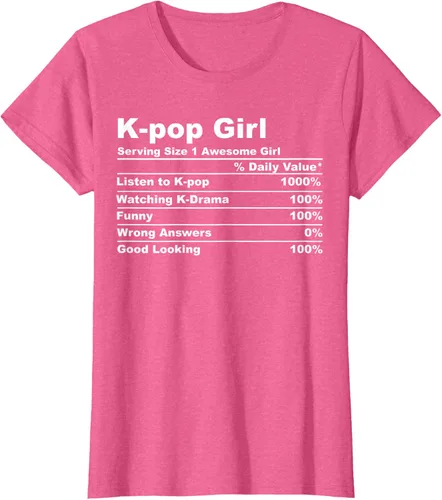 Vista 16 de Camiseta de regalo Kpop Kdrama para mujer K-pop Girl, Negro, S