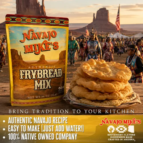 Vista 4 de Navajo Mike's Auténtica mezcla de pan para freír navajo, 16 oz (1 libra)