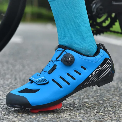 Vista 8 de Zapatos de ciclismo unisex compatibles con Pelaton para interiores, zapatos de bicicleta de carretera, zapatos de bicicleta de montaña para hombres