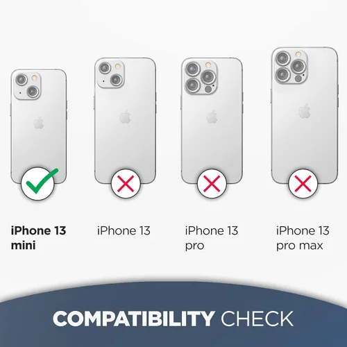 Vista 2 de magglass Vidrio templado diseñado para iPhone 13 Mini, protector de pantalla frontal y trasera (2021) incluye protector de lente de cámara