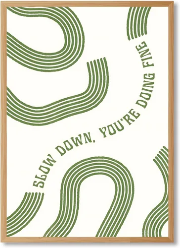 Vista 38 de Arte de pared "Slow Down You’re Doing Fine" Retro Minimalista Motivacional Cita Musical Póster Inspirador Letras de Canciones de Media Siglo en Tela