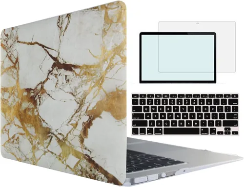 Vista 23 de Funda compatible con MacBook Pro de 13 pulgadas con CD-ROM modelo A1278 versión 2008-2012, carcasa rígida 4 en 1 de plástico a presión con protector