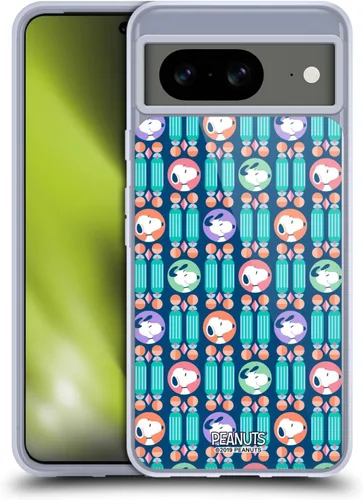 Vista 208 de Head Case Designs Snoopy Deco Dreams - Funda de gel con licencia oficial de Peanuts Blue Pattern [protección de grado militar] compatible con Google