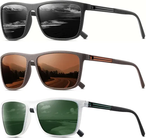 Vista 12 de Gafas de sol polarizadas para hombre, clásicas, ligeras, para conducir, pesca, golf, sol, protección UV
