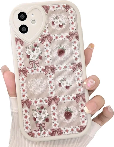 Vista 22 de Lovmooful Funda para iPhone 11 con diseño de oso lindo floral con lentes de Flor de Oso2