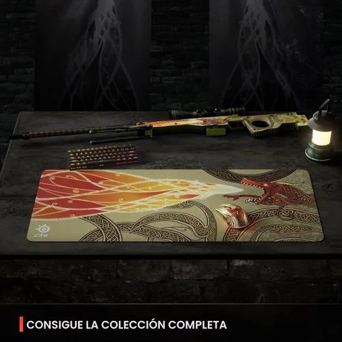 Vista 6 de SteelSeries Mouse inalámbrico para juegos CS2 Dragon Lore Edition - Counter-Strike - 2.4GHz y Bluetooth - Sensor óptico TrueMove Air de 18 K DPI