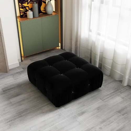 Vista 26 de Sofá modular seccional, sofá de terciopelo, asiento medio, beige