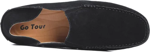 Vista 3 de Go Tour Mocasines casuales hechos a mano para hombre, mocasines sin cordones