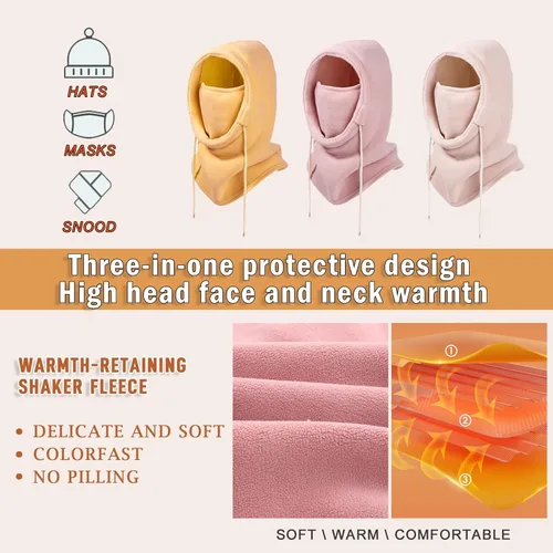 Vista 6 de Imilan Balaclava Cold Weather Windproof Face Mask Warm Fleece Ski Mask for Men and Women Motorcycle Bike Cycling Neck Warmer