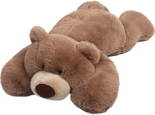 Vista 9 de ARELUX Animal de peluche suave de oso marrón: almohada de oso de peluche de 19.6 pulgadas para niños pequeños, lindos peluches de cuerpo abrazo