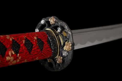Vista 7 de KATOKU - Espada Katana Samurai japonesa con tema de Sakura Roja Espada Espada Completa