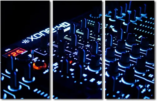 Vista 17 de Lienzo decorativo para pared, diseño de DJ Music Mixes the Track HD impreso en pinturas, 2 piezas, imágenes abstractas para sala de estar, obra