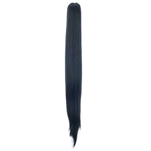 Vista 5 de Extensiones de pelo sintético SWACC con clip de pinza de 28 pulgadas de largo, lacio, para mujer