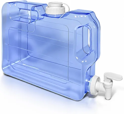 Vista 7 de Botella dispensadora de agua para nevera con espita a prueba de fugas y mango práctico, dispensador de bebidas de plástico reutilizable, jarra