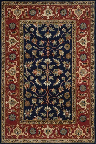 Vista 9 de SAFAVIEH Royalty Collection - Alfombra de pasillo, 2 pies 3 pulgadas x 7 pies, azul marino y óxido, hecha a mano, lana oriental tradicional, ideal