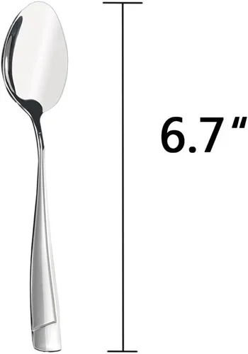Vista 3 de Cand 16 cucharas de postre de acero inoxidable, 6.69 pulgadas