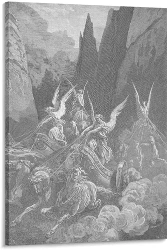 Vista 12 de 20 obras maestras por Gustave Dore - Póster artístico de Adán y Eva expulsados del Edén y arte de pared, póster moderno para decoración