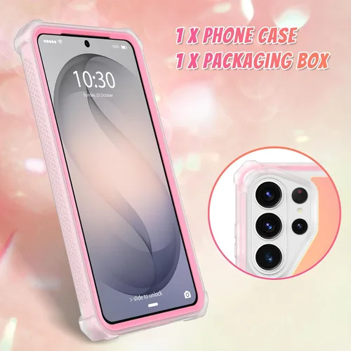 Vista 299 de Bonoma - Funda compatible con Samsung Galaxy S21 Plus, diseño de corazón con purpurina, color rosa Support for MagSafe, Plating Magnetic Case TPU