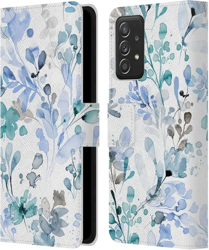 Vista 92 de Head Case Designs Officially Licensed Ninola Beige Wild Grasses Leather Wallet Case Compatible with Samsung Galaxy A07 4G