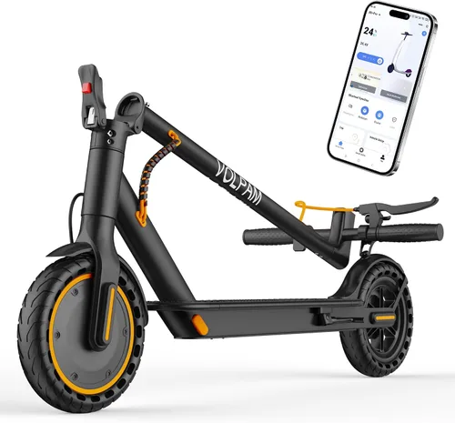 Vista 14 de Electric Scooter,350/500W Powerful Motor,15-28 Miles Long Range,Dual Braking System,19/22 Mph Speed,8.5/10" Foldable E Scooter with Solid Tires