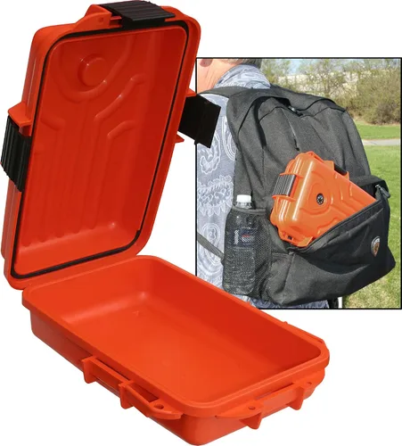 Vista 2 de Caja seca de supervivencia MTM con sello de junta tórica, tamaño grande, L Naranja