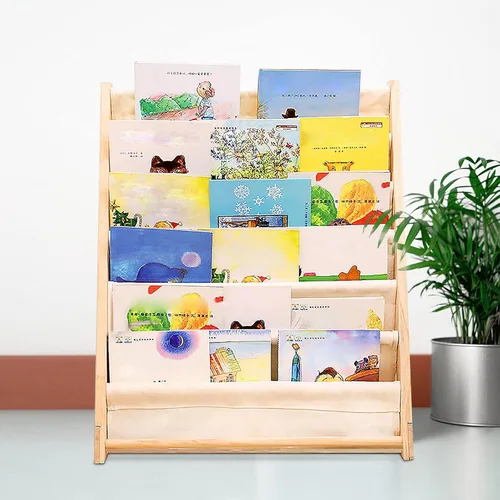 Vista 7 de Estantería de pie, estante de almacenamiento, estante organizador de libros para niños, estantes organizadores de juguetes, estantes