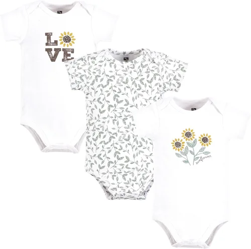 Vista 469 de Hudson Baby baby-girls Cotton Bodysuits 3-pack