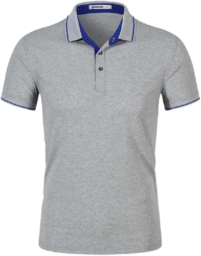 Vista 6 de Camisas polo personalizadas para hombre, estilo casual, ajustada, camisa de trabajo