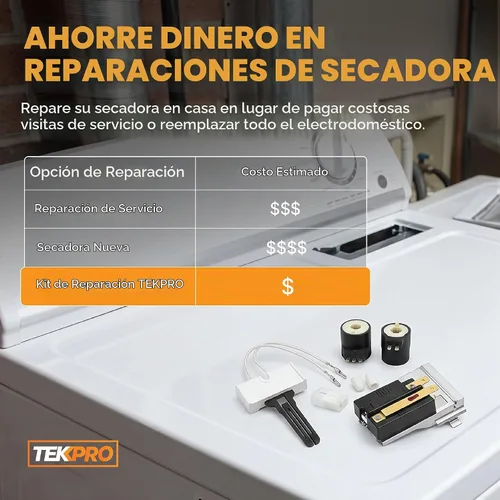 Vista 8 de Kit de reparación de secadora de gas con encendedor 279311, bobina de válvula 279834, sensor de llama 338906. Piezas de repuesto