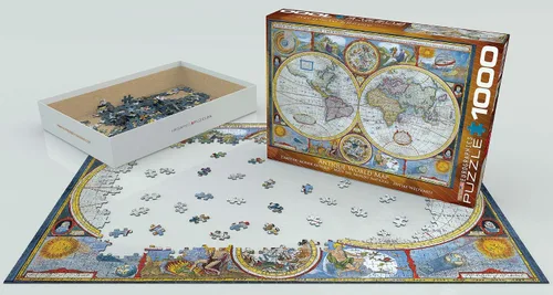 Vista 3 de EuroGraphics Nuevo y preciso mapa del mundo Puzzle (1000 piezas), 6000-2006