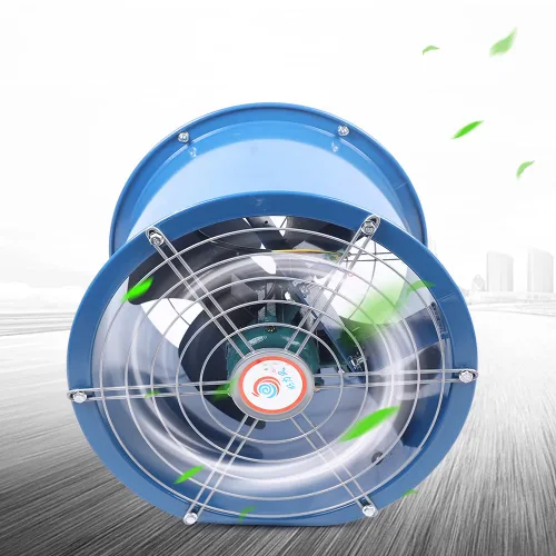 Vista 3 de Ventilador axial de 16 ''ventilador axial Ventilador 110 V 5400 m³/H Cilindro Tubo Ventilador Ventilador de Ventilación Ventilador Industrial