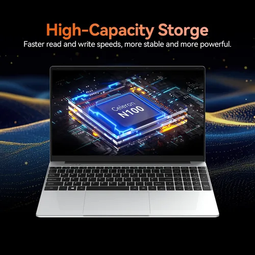 Vista 5 de 2026 última computadora portátil, 16 GB RAM 1 TB SSD, pantalla IPS 2K FHD de 15.6 pulgadas, 12ª CPU Quad Core N100 (3.4GHz), 2.4G/5G WiFi/BT5.0
